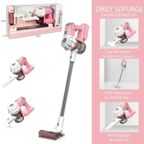 Vardem Dikey Elektrik Süpürgesi Pembe 3 in1 Ekranlı Kutu