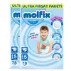 Molfix Bebek Bezi 3D 5 Beden Junior 11-18 Kg 78li Ultra Fırsat Paketi x2