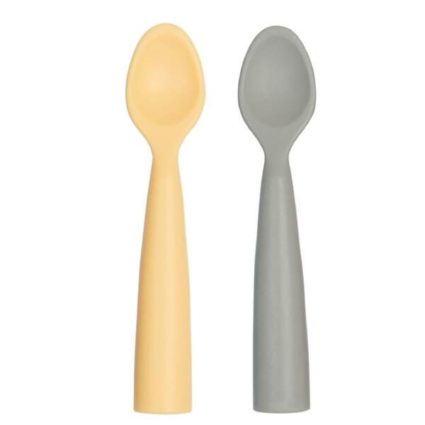 OiOi Nam Nam Mama Kaşığı 2li Mellow Yellow - Powder Grey