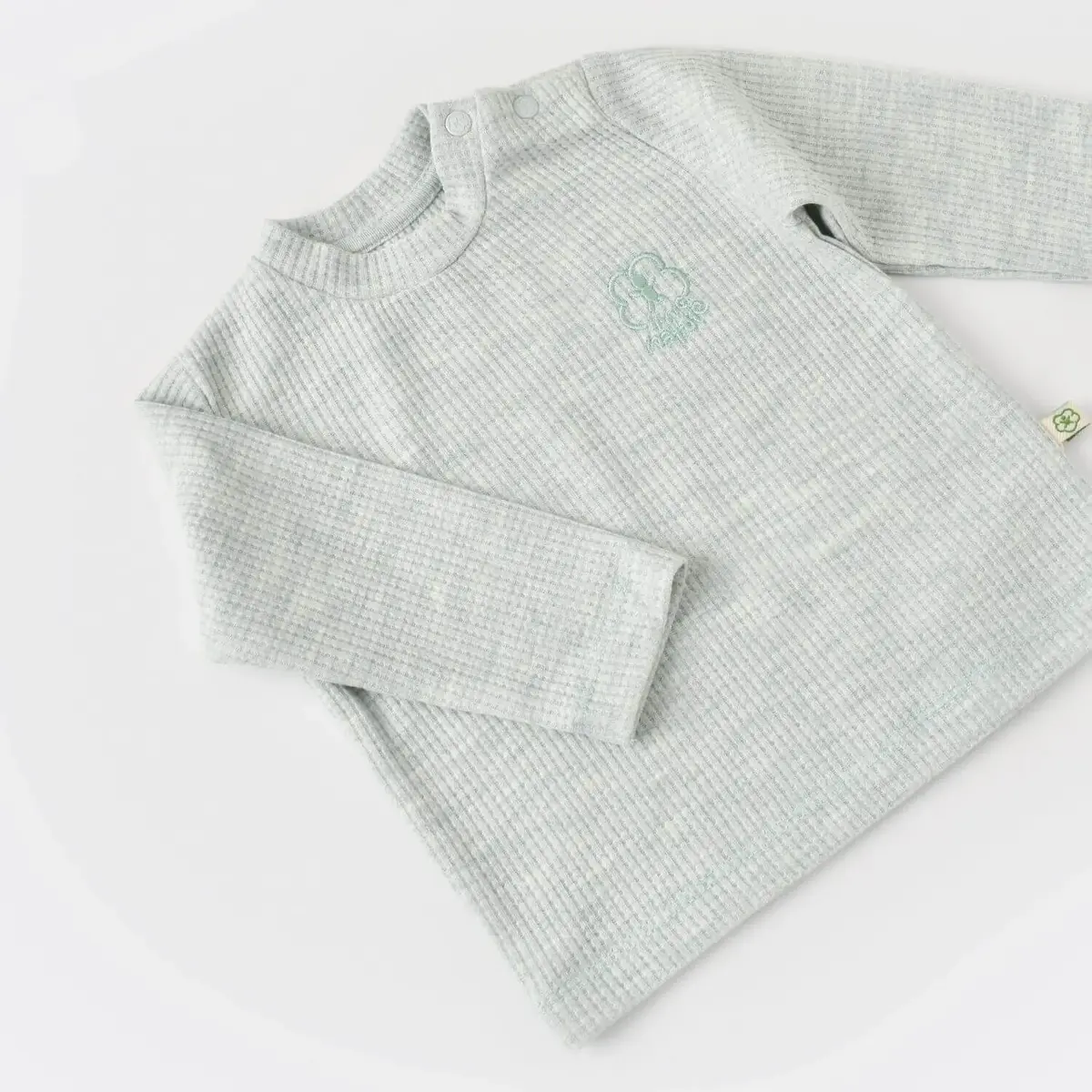 Bibaby Organik 2li Takım Nature In Waffle Yeşil Melanj