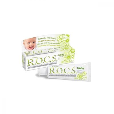 Rocs Baby Bebek Diş Macunu Florürsüz Papatya Özlü 35 ml 0-3 Yaş