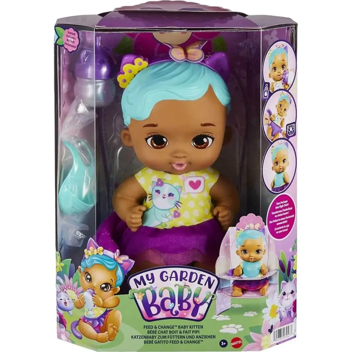 My Garden Baby Yavru Kedi Bebeğimin Bakım Zamanı Mavi Saçlı Bebek