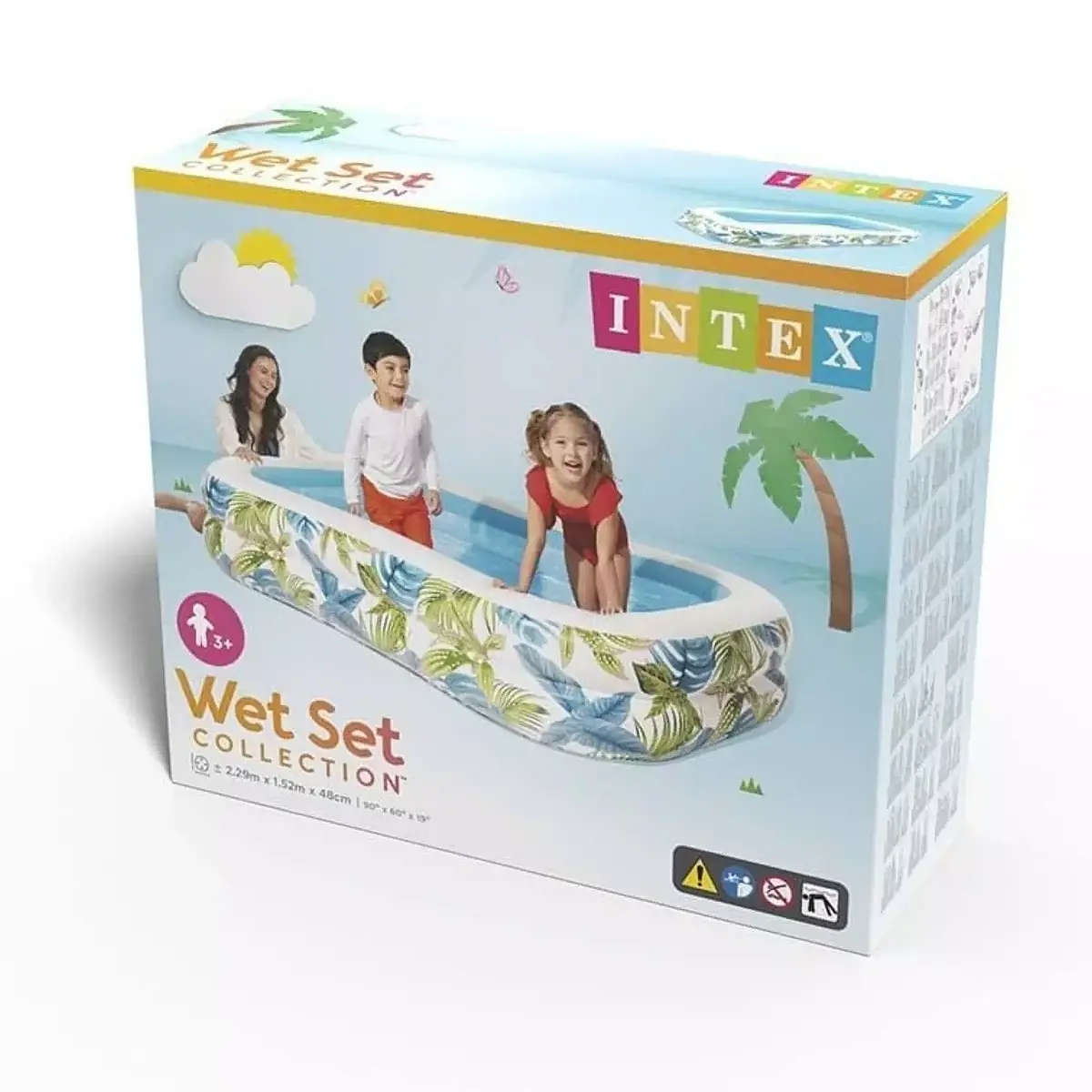 Intex Yaprak Desenli Tropik Aile Havuzu 229x52x48 Cm