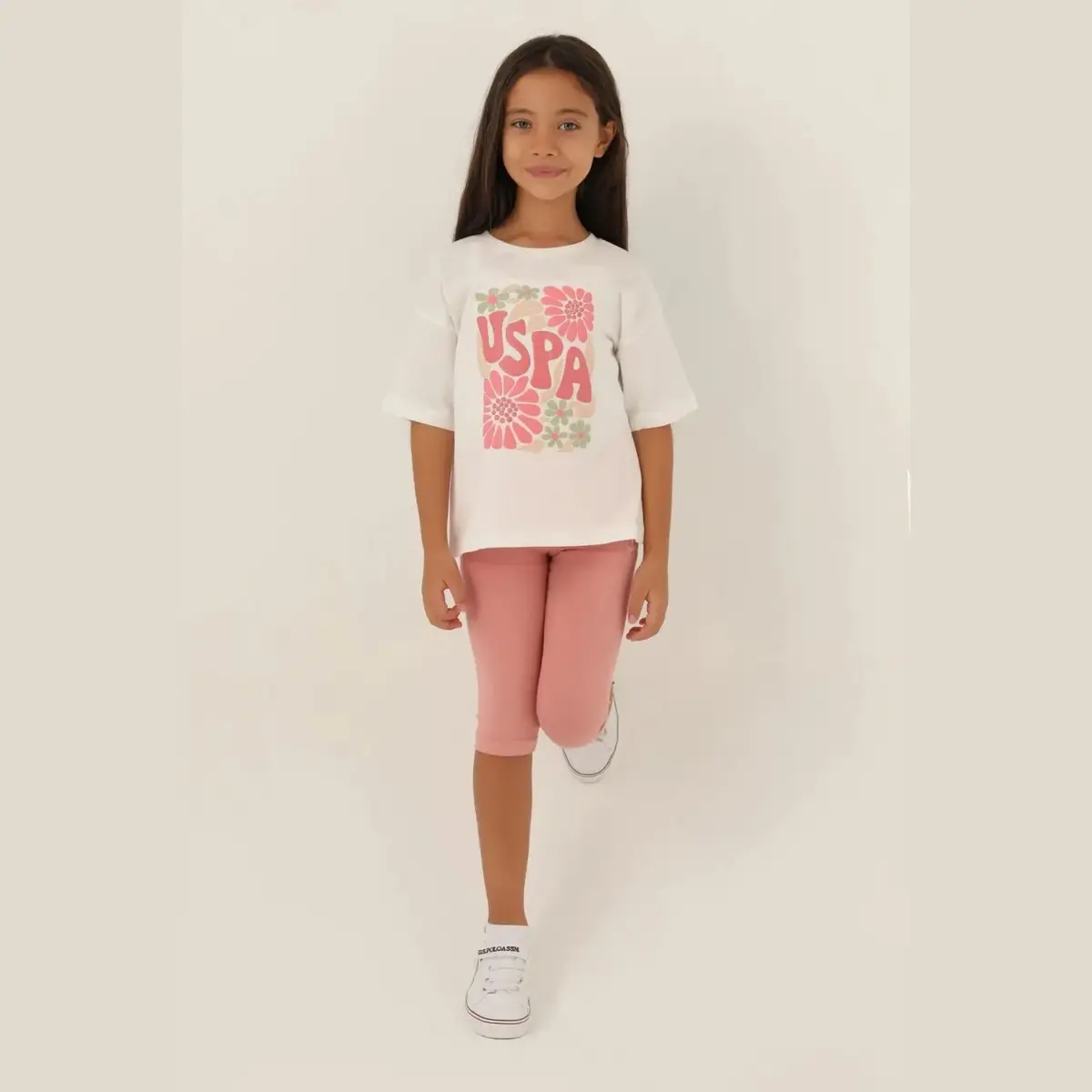 U.S. Polo 2li Takım Taytlı Krem