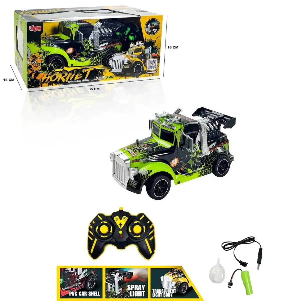 Vardem Uzaktan Kumandalı Full Fonksiyon Buhar Çıkartan Çekici Tır Kafası