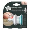 Tommee Tippee Breastlike Emzik 2li 0-6 Ay Mavi - Beyaz