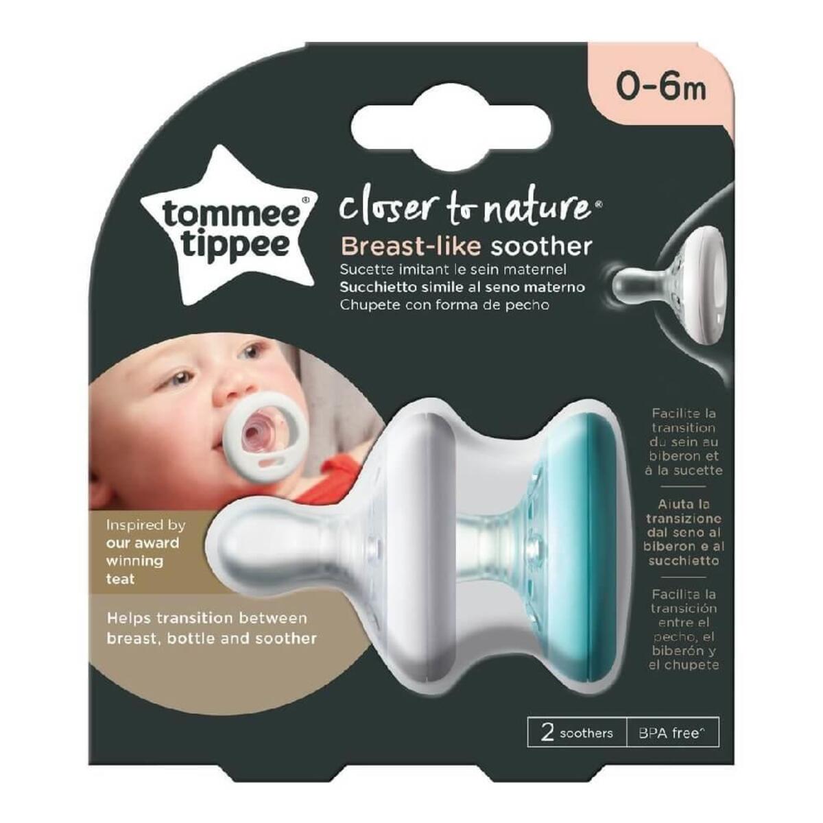 Tommee Tippee Breastlike Emzik 2li 0-6 Ay Mavi - Beyaz
