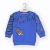 Overdo Sweatshirt Aslan Baskılı Mavi