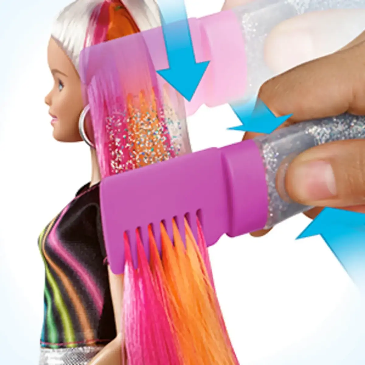 Barbie Gökkuşağı Renkli Saçlar Bebeği