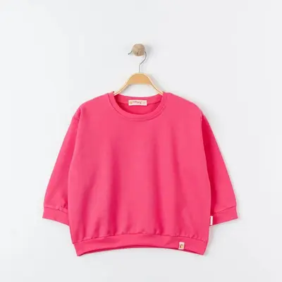 Tiffany Sweatshirt Oversize Theme Fuşya