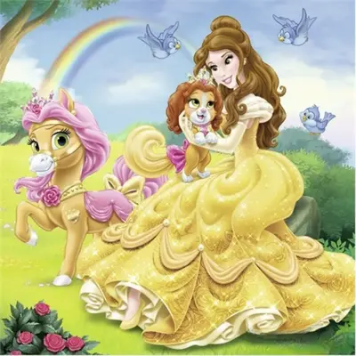 Ravensburger 3x49 Parçalı Puzzle Walt Disney Belle Cinderella Rapunzel-093465