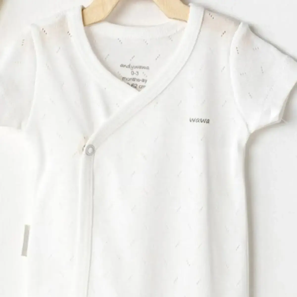 Andy Wawa Body Kısa Kol 2li Jakarlı Basic Sarı - Beyaz