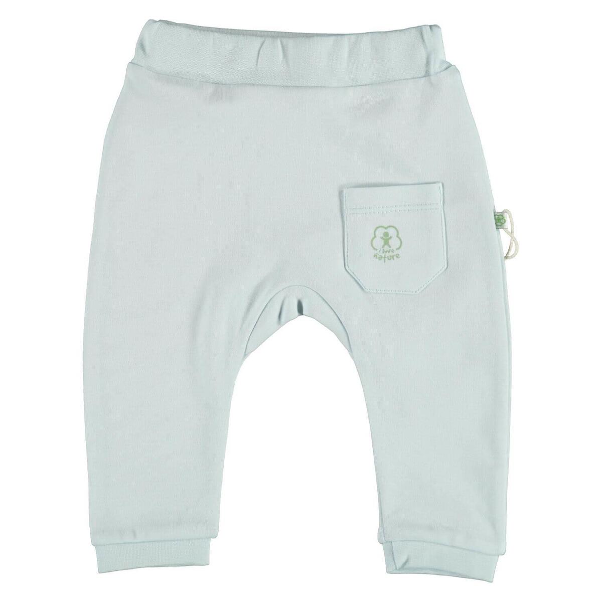 Bibaby Organik Pantolon Patiksiz Basic Nature Mavi