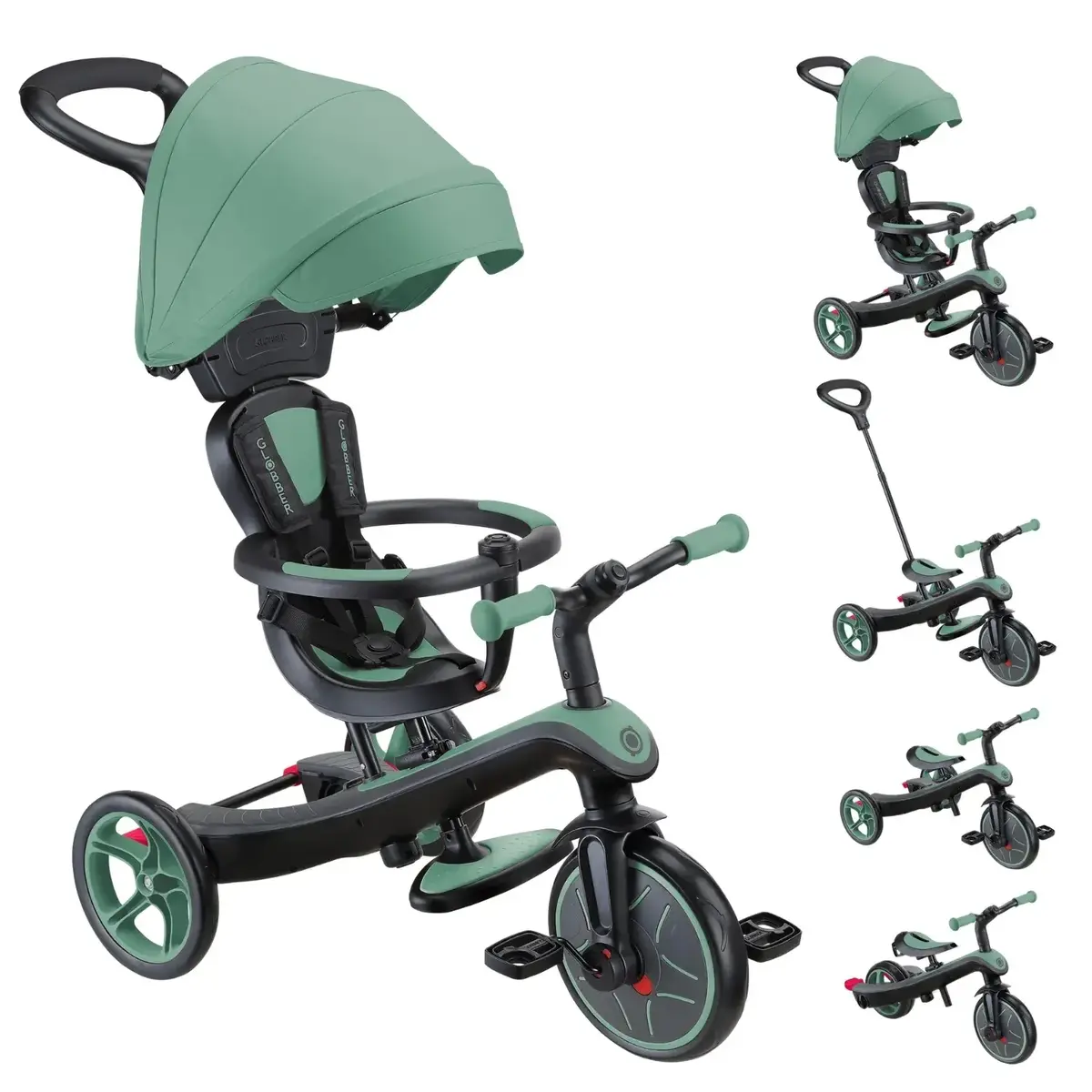 Globber Explorer 4in1 Bisiklet - Zeytin Yeşili