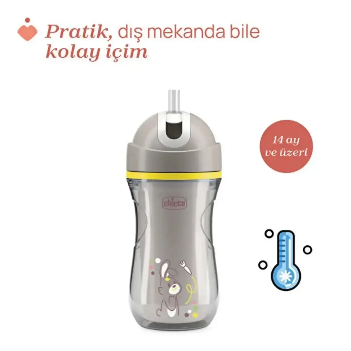 Chicco Sport Bardak Pipetli 14+ Ay Unisex Yeni