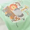 Bibaby Havlu Animals On Board Ekru - Yeşil