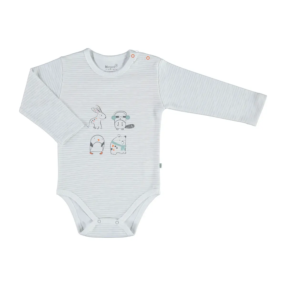 Bibaby Organik Body Baby Friends Ekru - Kar Melanj