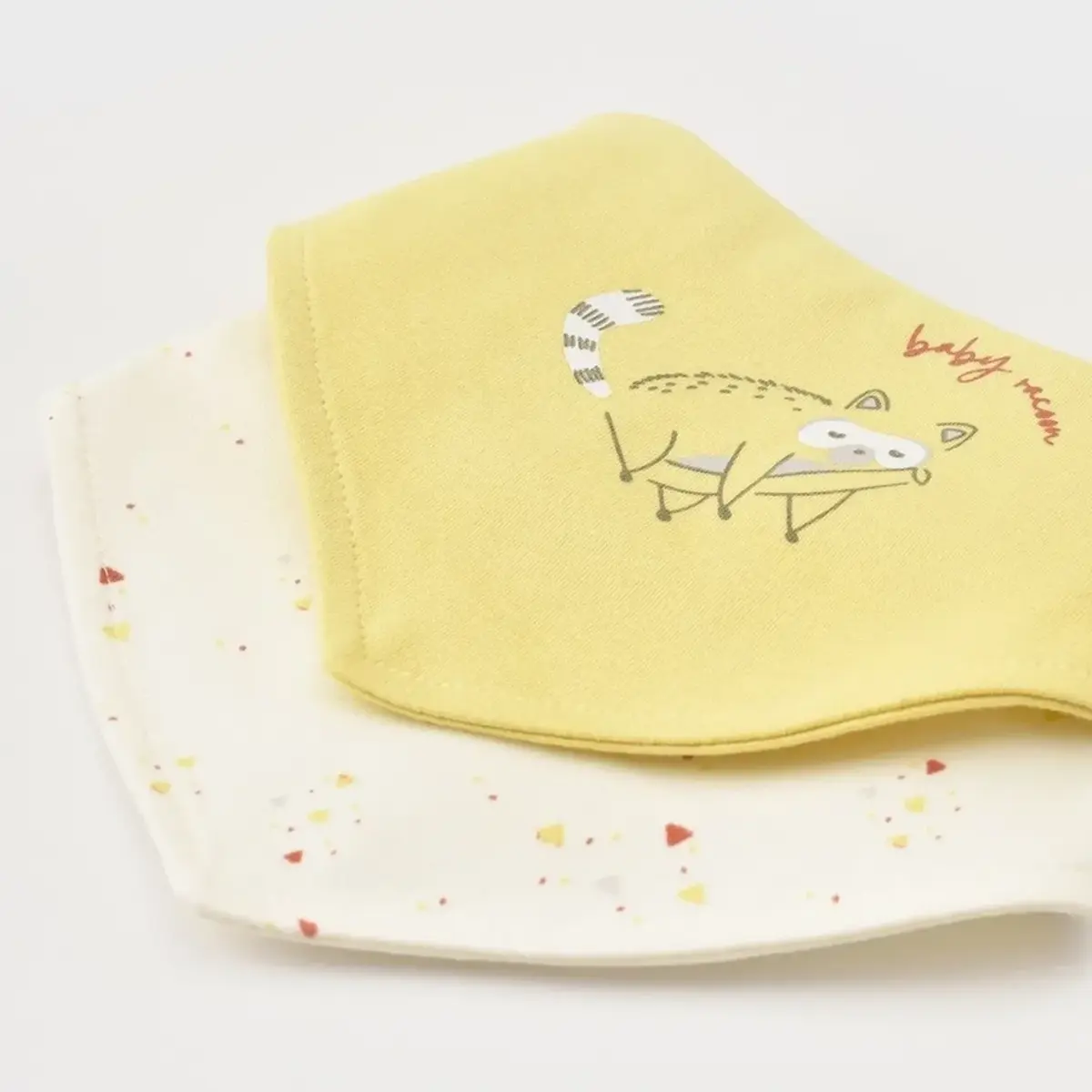Bibaby Organik Fular Önlük 2li Baby Racoon Lemon Gross Vanilla Ice