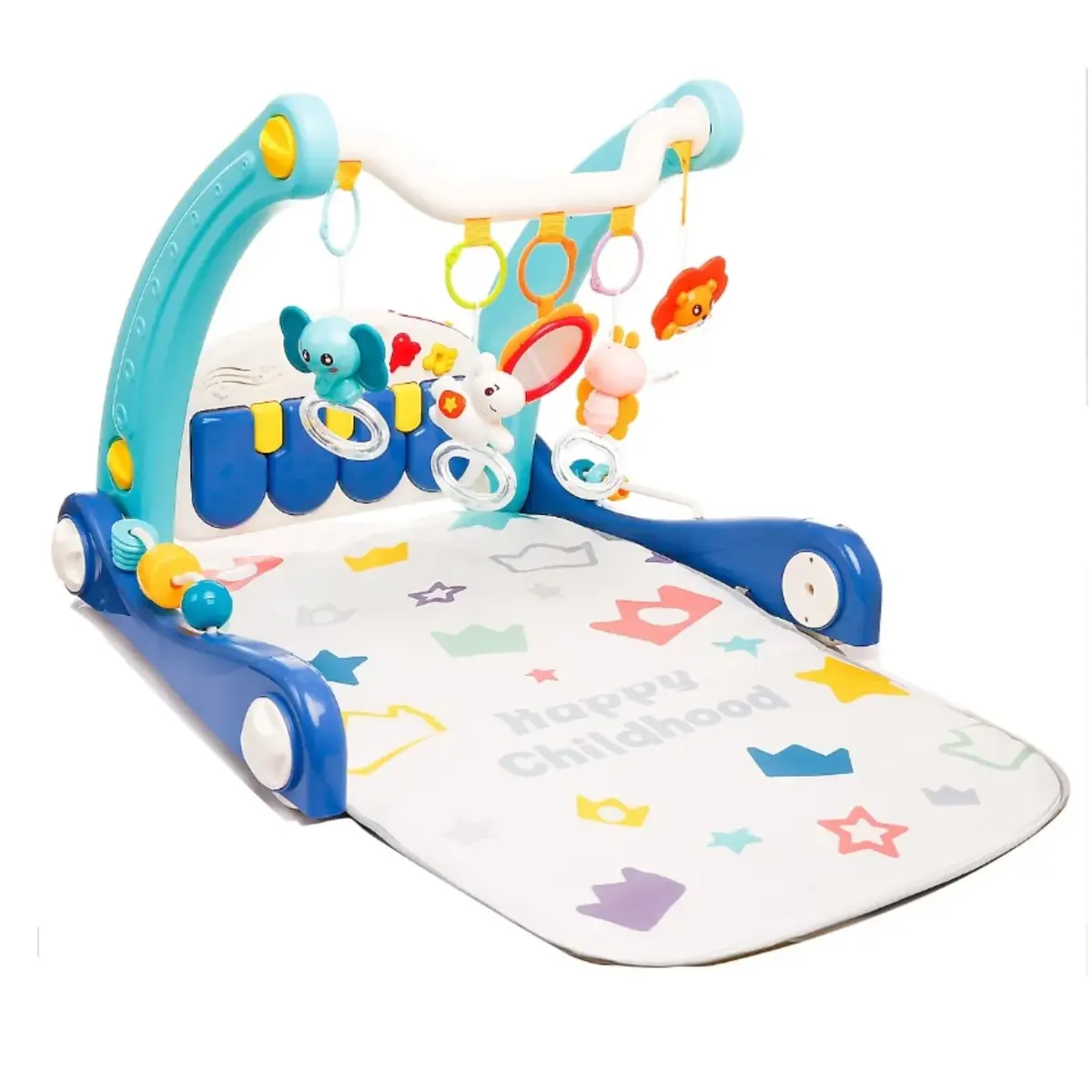 Babycim 2'si Bir Arada Aktivite Halısı&İlk Adım Arabası Mavi