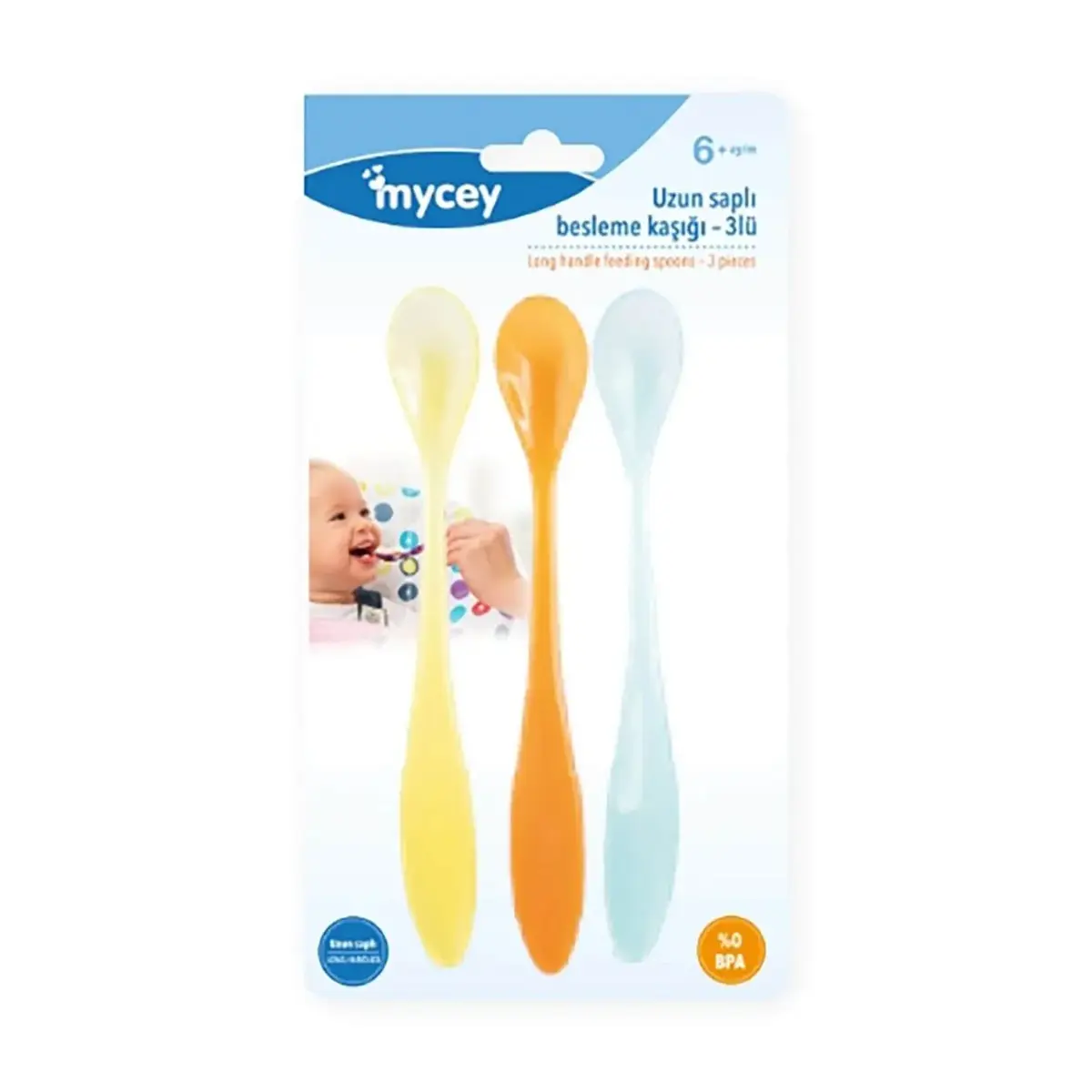 Mycey Uzun Saplı Beslenme Kaşığı 3lü