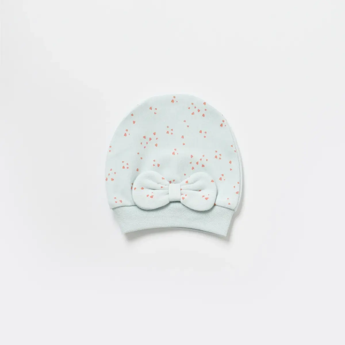 Bibaby Organik Zıbın Takımı Battaniyeli Tüllü Pretty Ears Bunny Mint - Ekru