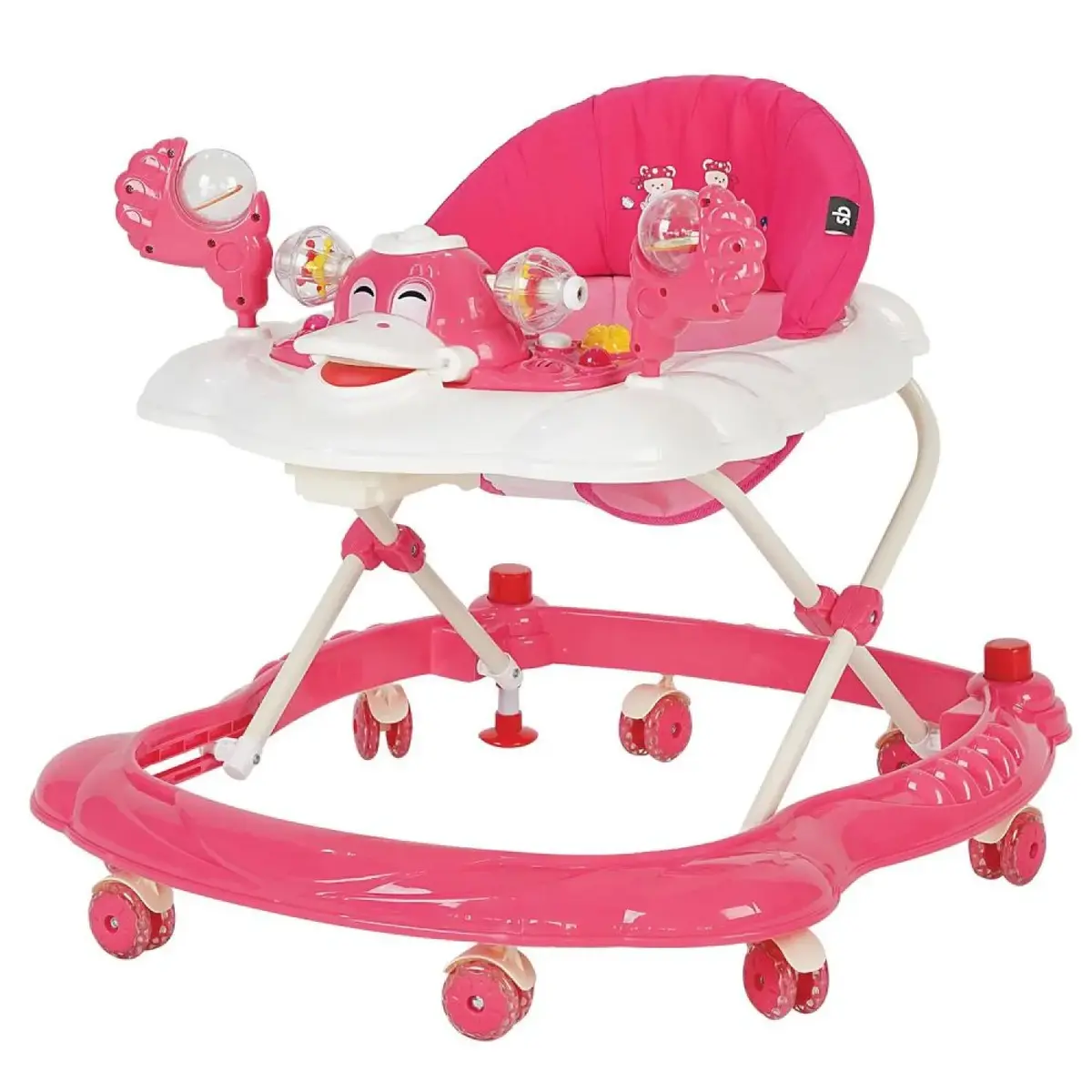 Sunny Baby 9223 Vak Vak Yürüteç Silikon Teker Pembe Sunny Baby 9223 Vak Vak Yürüteç Silikon Teker Pembe