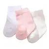 Bibaby Organik Çorap Soket 3lü Basic Pembe - Beyaz