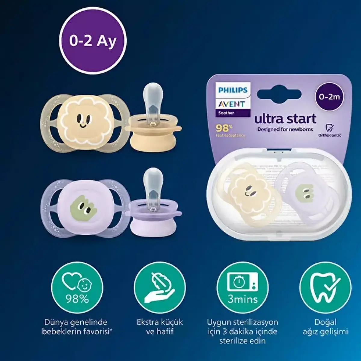Philips Avent SCF075/06 Ultra Start Emzik 0-2 Ay 