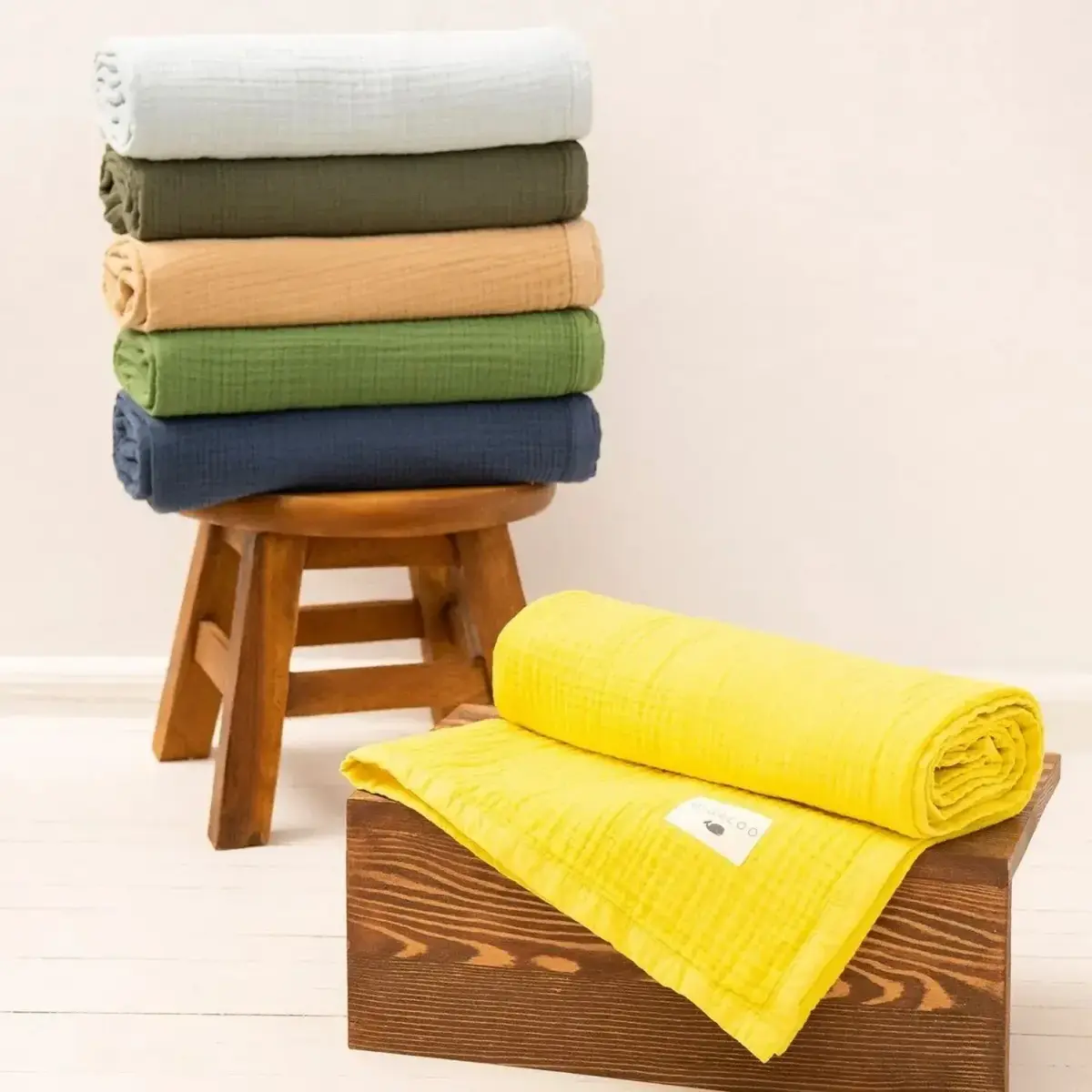 Mixi Baby Migaloo Müslin Örtü Dört Katlı 90x120 cm Hardal