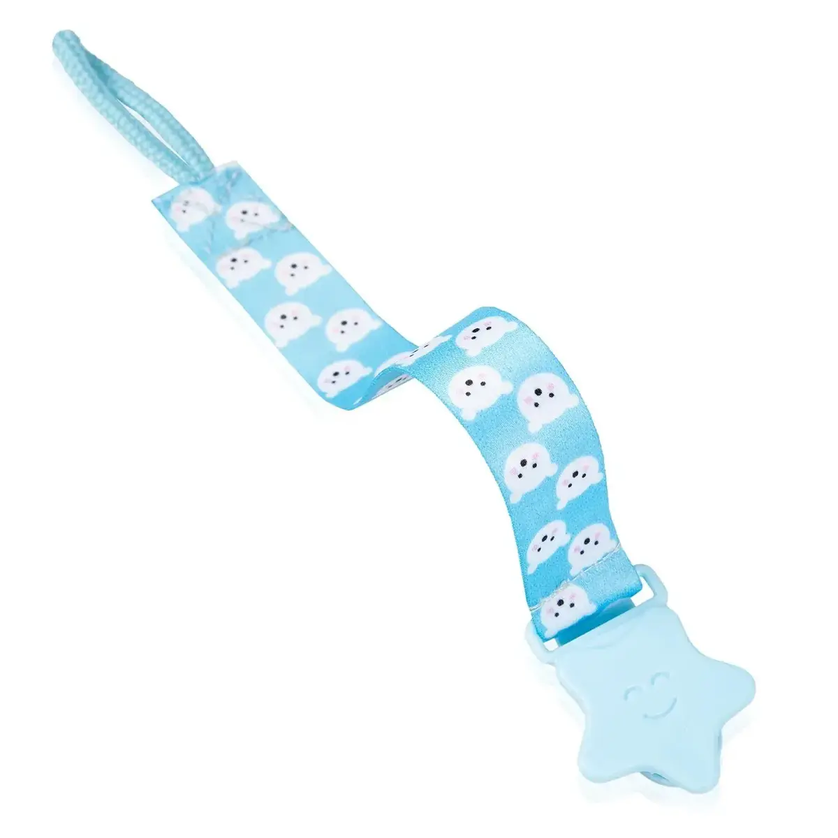 Babyjem Emzik Tutacağı Desenli Mavi Ayıcık