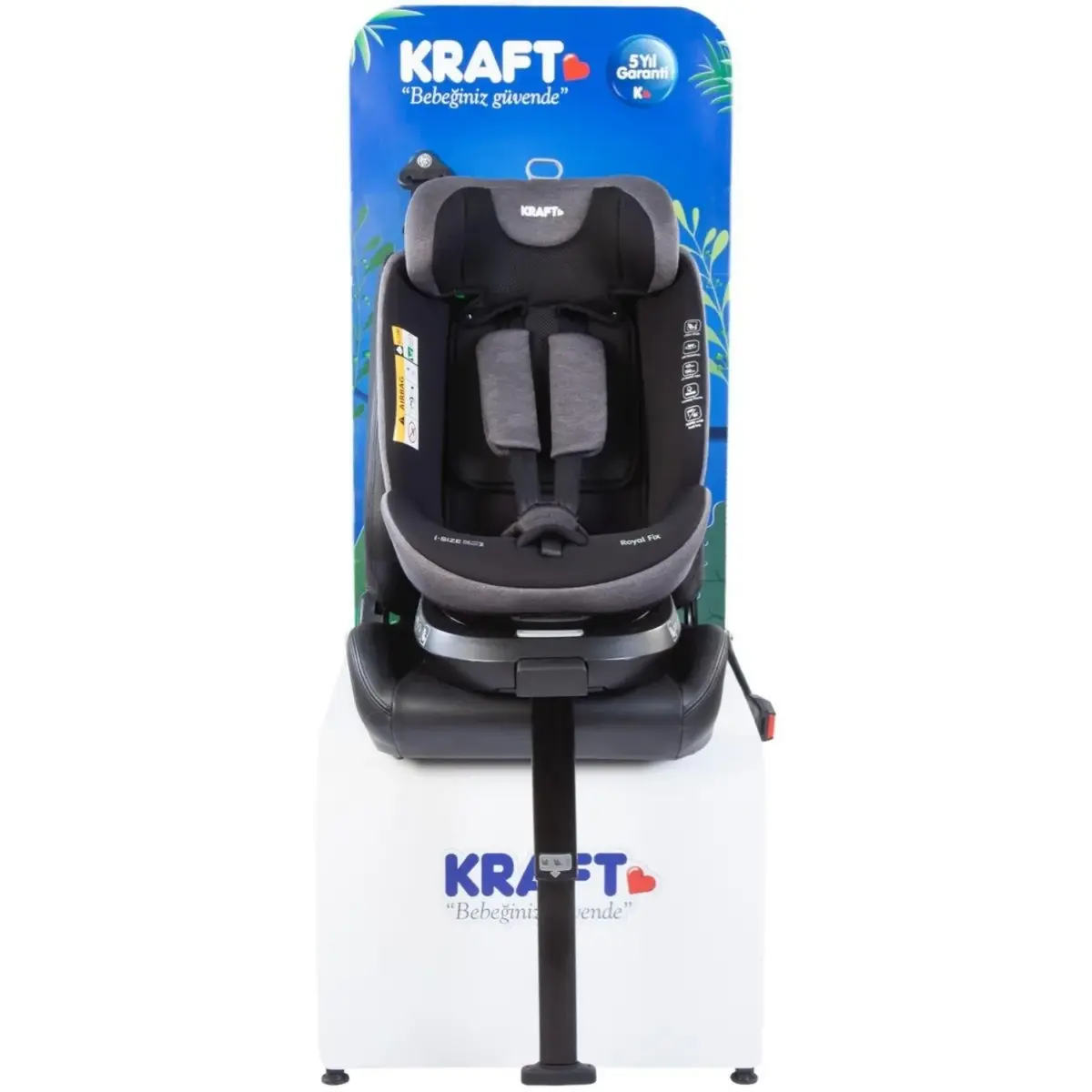 Kraft Royal Fix I-Size Oto Koltuğu 0-36 Kg Grey