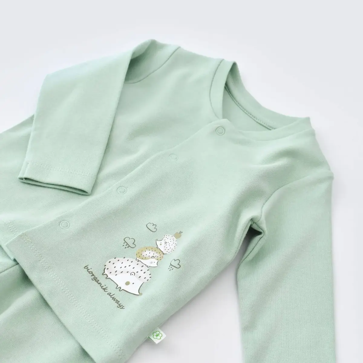Bibaby Organik Pijama Takımı Happy Always Yeşil