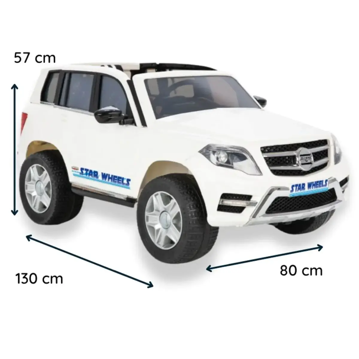 Pilsan Star Wheels Akülü Araba Kumandalı 12V Beyaz