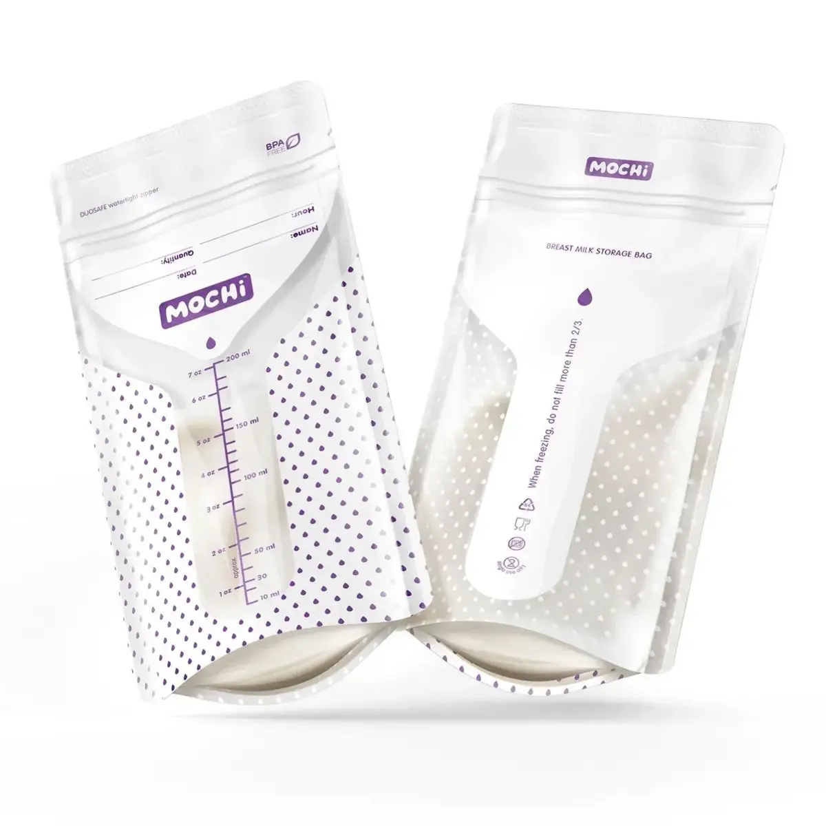 Mochi Anne Sütü Saklama Poşeti 200 ml 50li