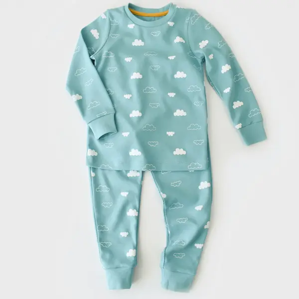 Bibaby Pijama Takımı Cute Cloudy Mint