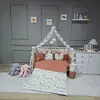 Yuar Baby Yan Duvarlı Beşik Uyku Seti Somon Sincap