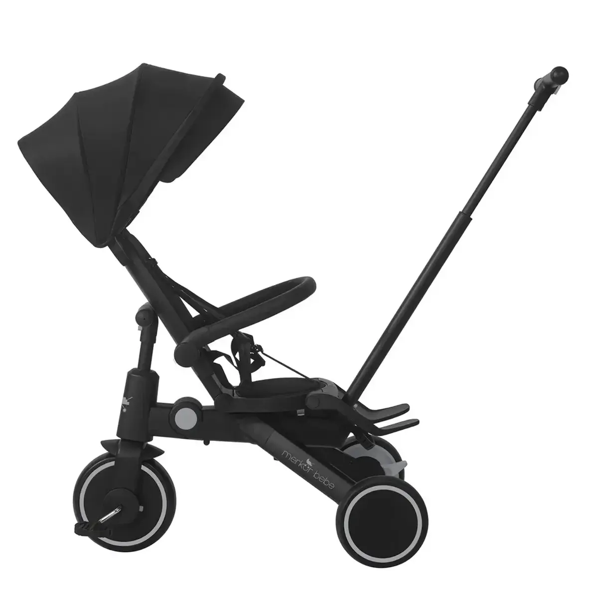 Merkür Bebe 9in1 Hawk Üç Tekerlekli Bebek ve Çocuk Bisikleti Siyah