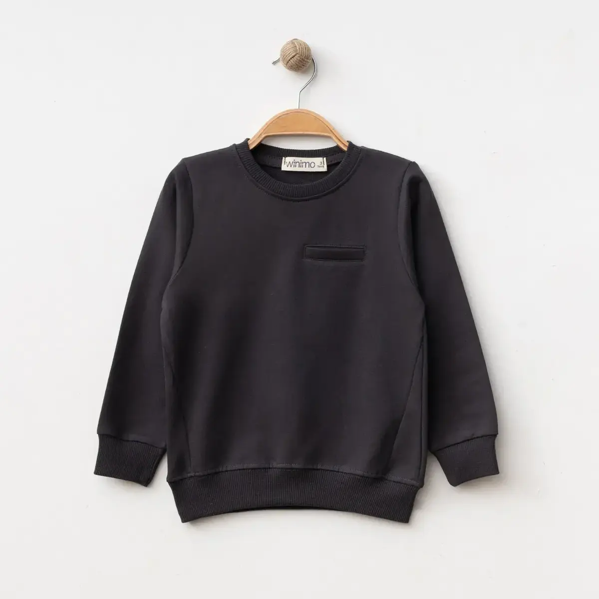Winimo Sweatshirt Parçalı Basic Füme