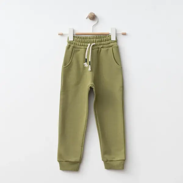 Bebolly Eşofman Altı Basic Üç İplik Şardonsuz Yeşil