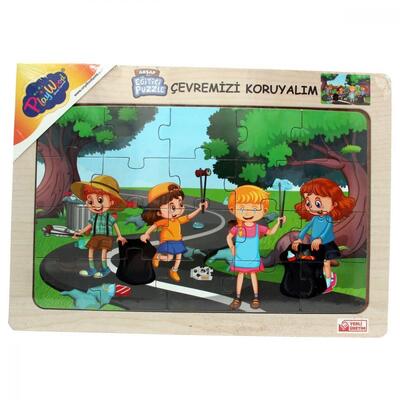 Playwood Ahşap Eğitici Puzzle Çevremizi Koruyalım