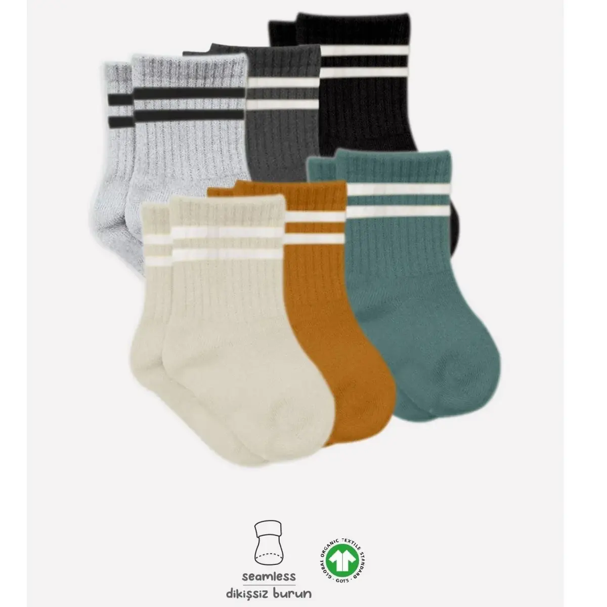 Bibaby Çorap Soket Bistyle 6lı Penye Çemberli Hardal Bibaby Çorap Soket Bistyle 6lı Penye Çemberli Hardal