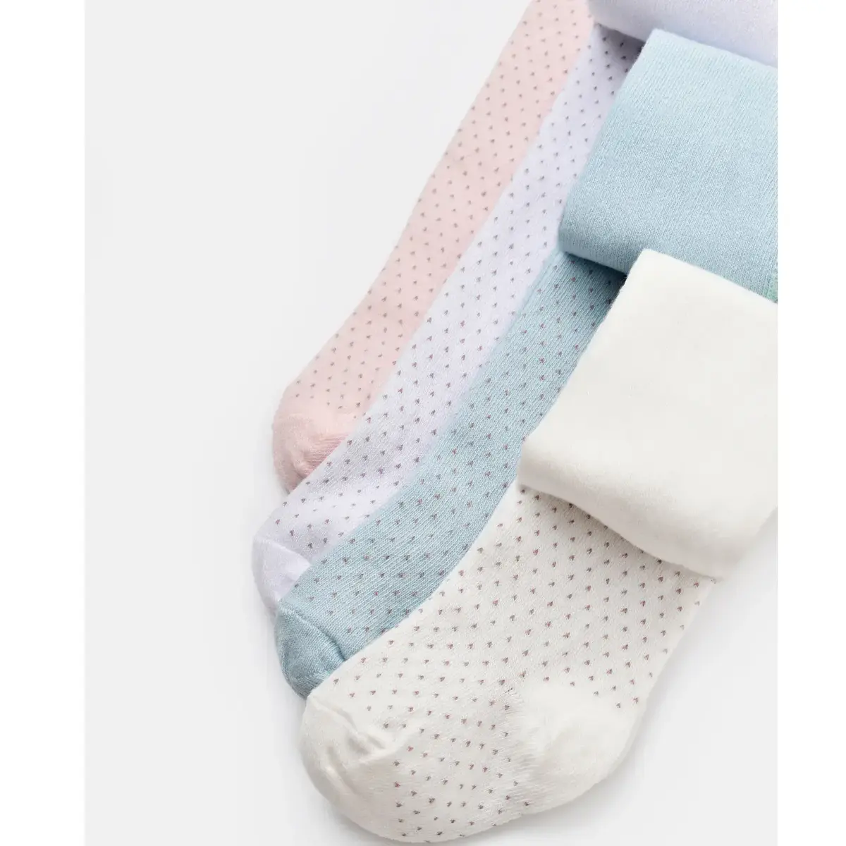 Bibaby Organik Çorap Külotlu Klasik Puanlı Pembe
