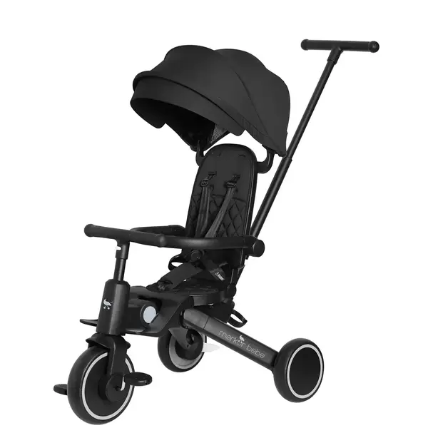 Merkür Bebe 9in1 Hawk Üç Tekerlekli Bebek ve Çocuk Bisikleti Siyah