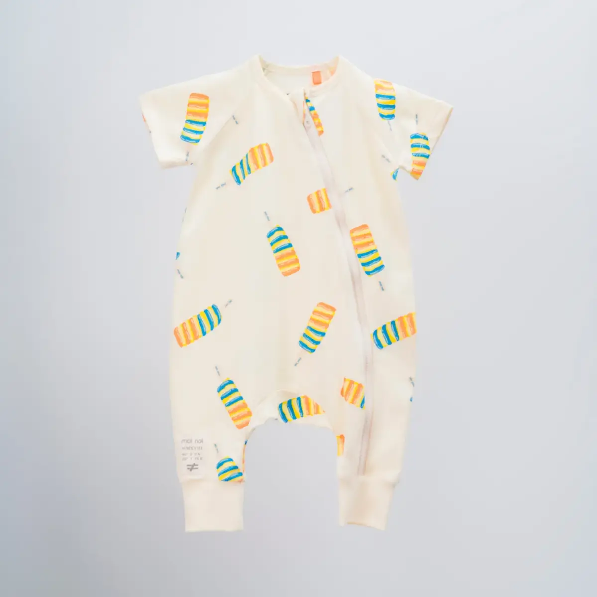 Moi Noi Tulum Yandan Fermuarlı Desenli Bej - Ice Cream Moi Noi Tulum Yandan Fermuarlı Desenli Bej - Ice Cream