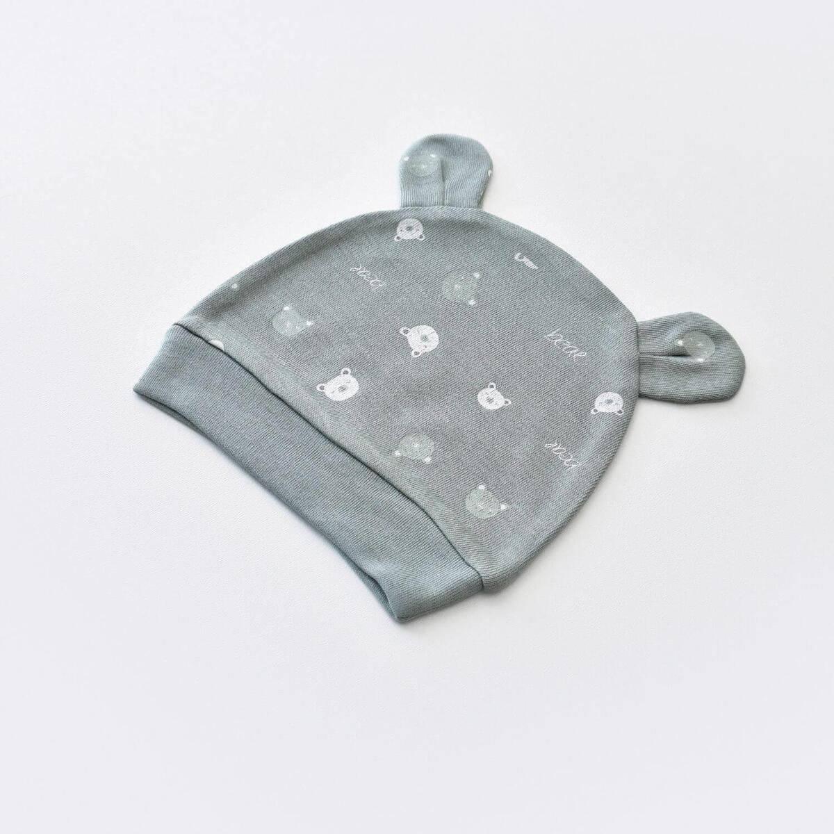 Bibaby Organik Şapka 2li Hug Me Bear Yeşil