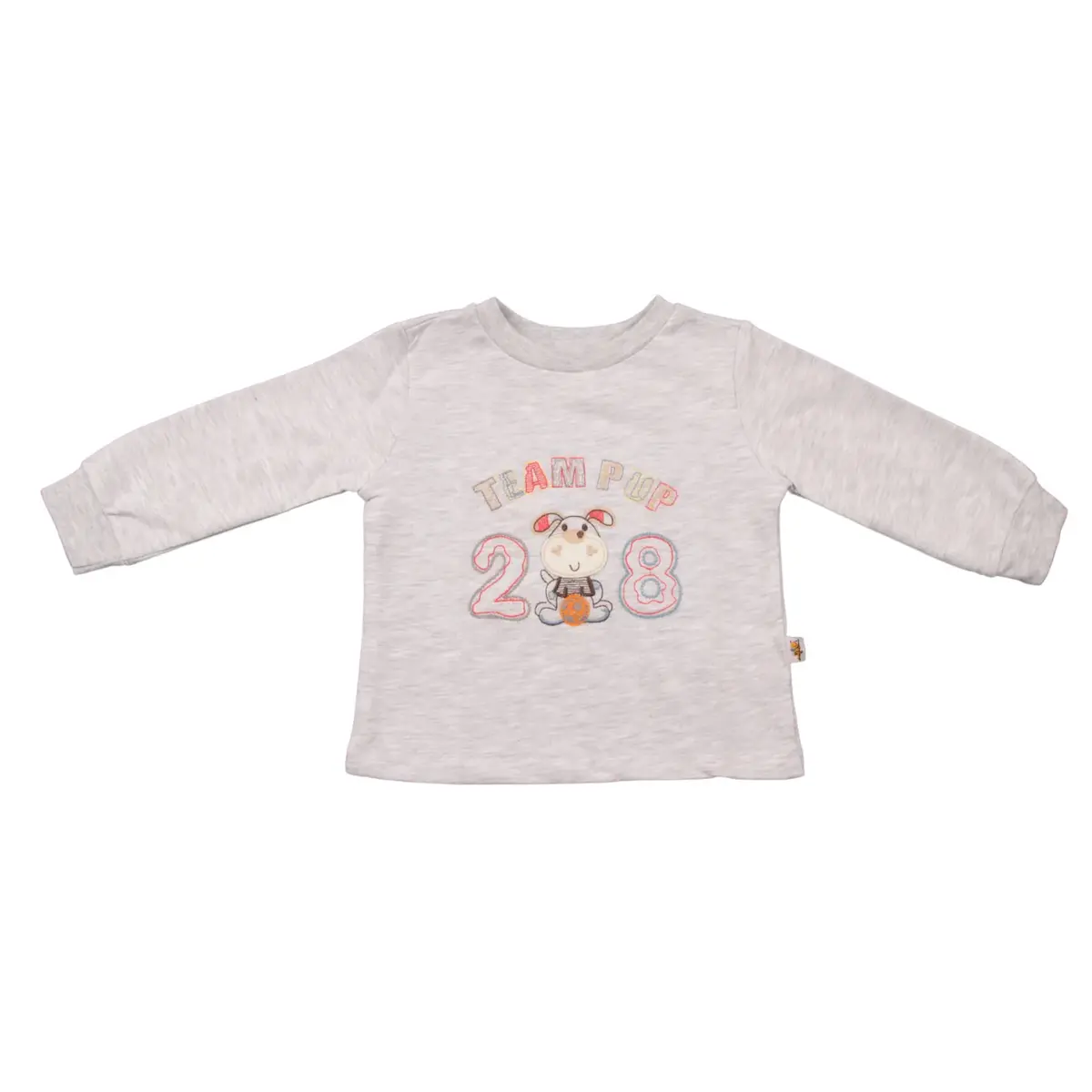 Mini Damla Sweatshirt Köpek Gri