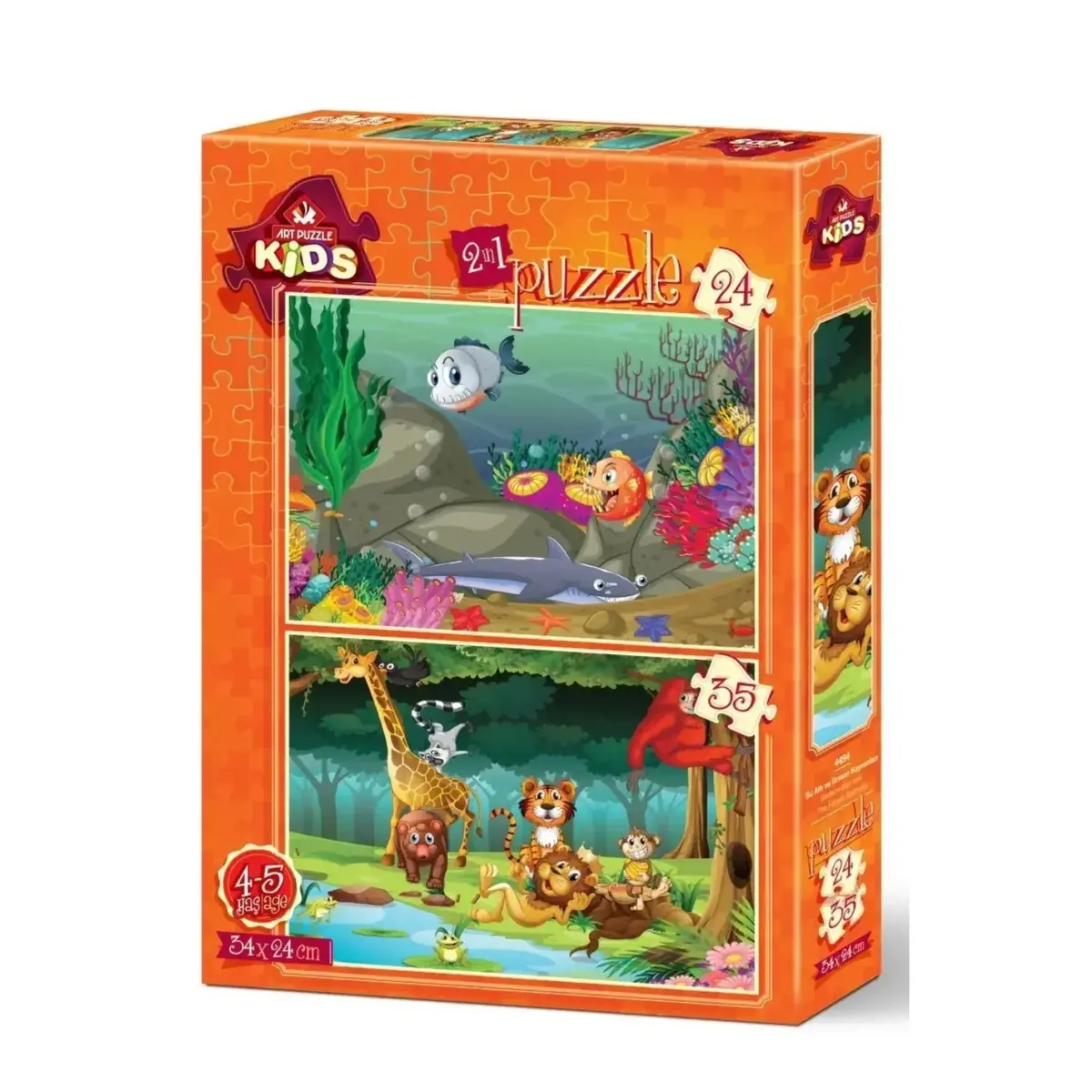 Art Kids Su Altı Ve Orman Hayvanları 24+35 Parça