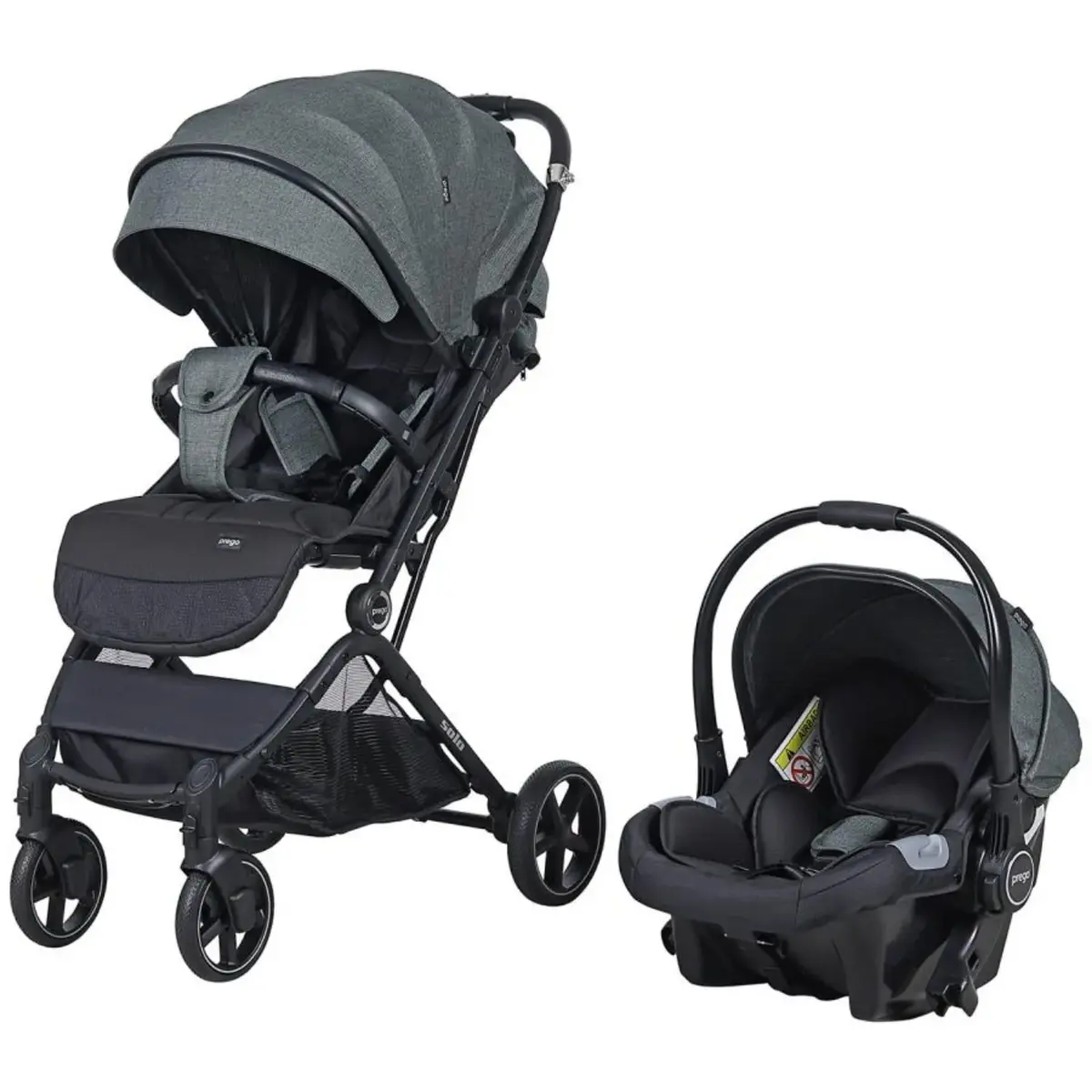 Prego 2032 Solo Travel Sistem Bebek Arabası Yeşil Prego 2032 Solo Travel Sistem Bebek Arabası Yeşil