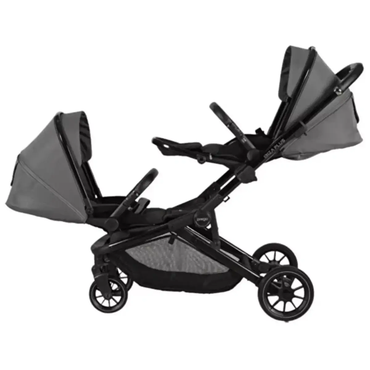 Prego 2420 Ibiza Plus I-Size Travel Sistem İkiz Bebek Arabası Gri