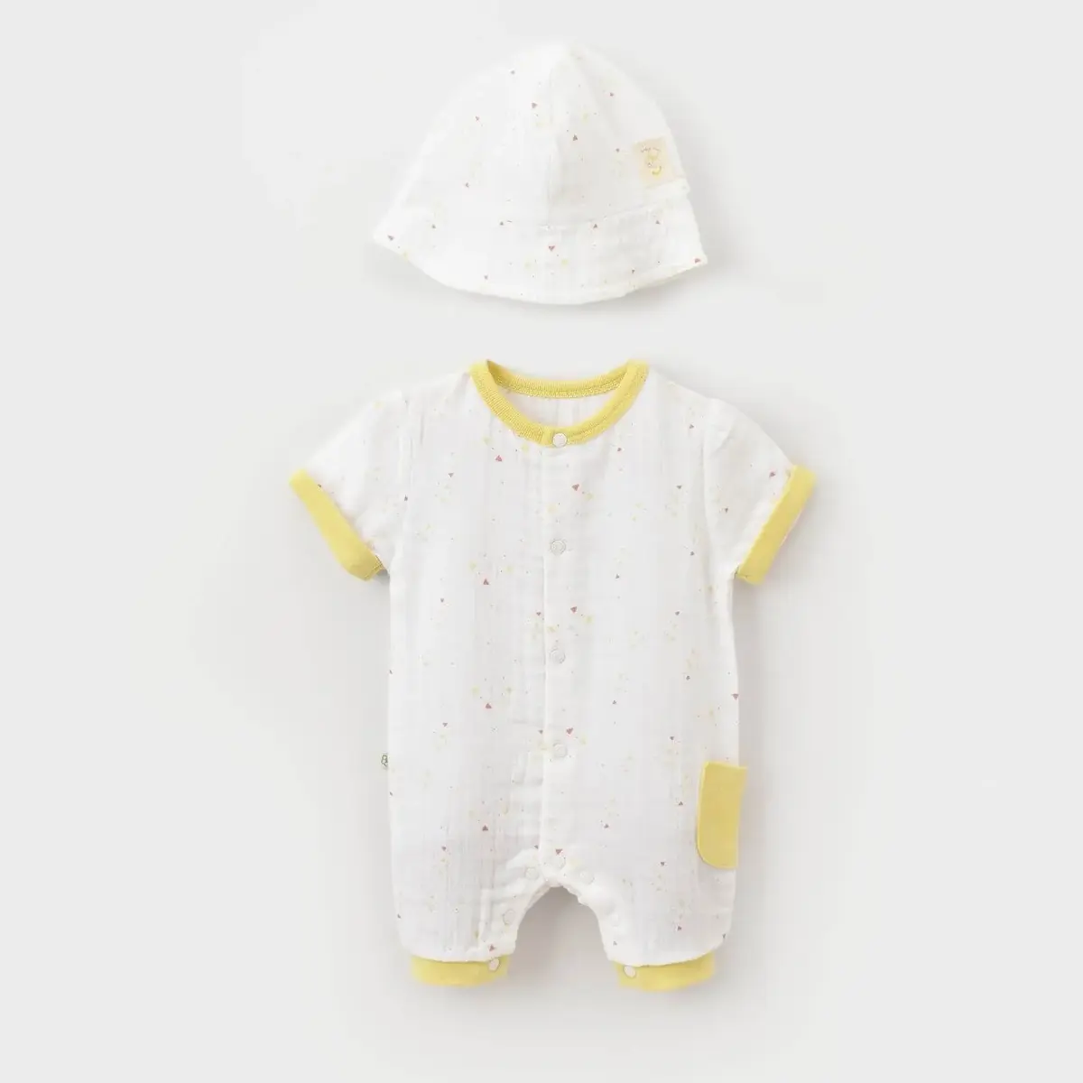 Bibaby Organik Tulum Şortlu Baby Racoon Vanilla Ice